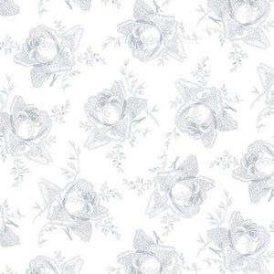 Quilters Flour VI - Stylized Rose - By Henry Glass Co - Sold By The Continuous Yard - In Stock And Ships Today