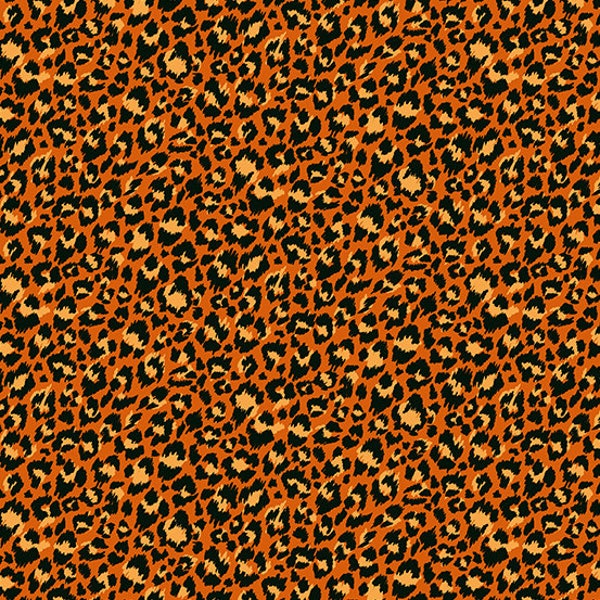 Jewel Tones - Orange Leopard - By Makower UK For Andover Fabrics - Sold By The Yard And Cut Continuous - In Stock And Ships Today