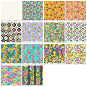 Fruitopia - Fat Quarter 14pc/bundle - By Helen Godden For FreeSpirit Fabrics - Sold By The Bundle - In Stock Ships Today