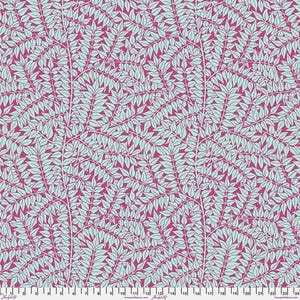 Kaffe x Morris And Co - Magenta Branches - By Kaffe Fassett x The Original Morris & Co For FreeSpirit Fabrics - Sold By Yard In Stock