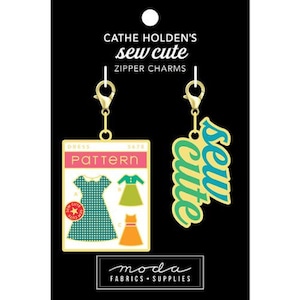 Cathe Holden&#39;s Sew Cute Zipper Pulls 2ct - By Moda Fabrics  - In Stock And Ships Today!