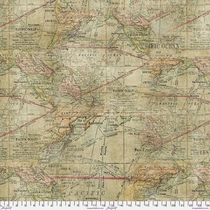 Foundations - Multi Expedition - door Tim Holtz voor FreeSpirit Fabrics - per stuk verkocht - op voorraad, verzending vandaag