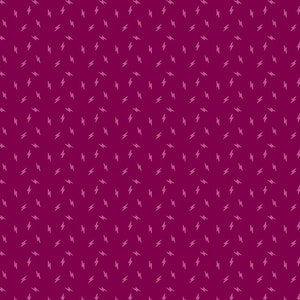 May include: A seamless pattern with a repeating design of pink lightning bolts on a dark pink background.