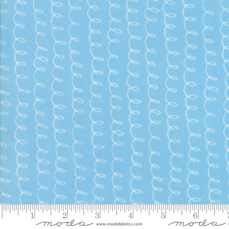 Sold by the Yard and Cut Continuous Moda Soft Sweet Flannel Loopsy Doopsy Light Blue by Stacy Iest Hsu
