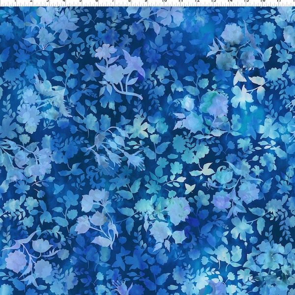 Haven - Blue Shadows - By Jason Yenter For In The Beginning Fabrics - Sold by the Yard And Cut Continuous - In Stock And Ships Today