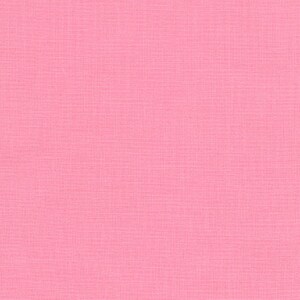 May include: A solid pink fabric swatch with a subtle textured pattern.