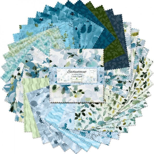 Enchantment - Layer Cake 42pc/bundle - By Stephanie Ryan For Wilmington Prints - Sold By The Bundle - In Stock and Ships Today