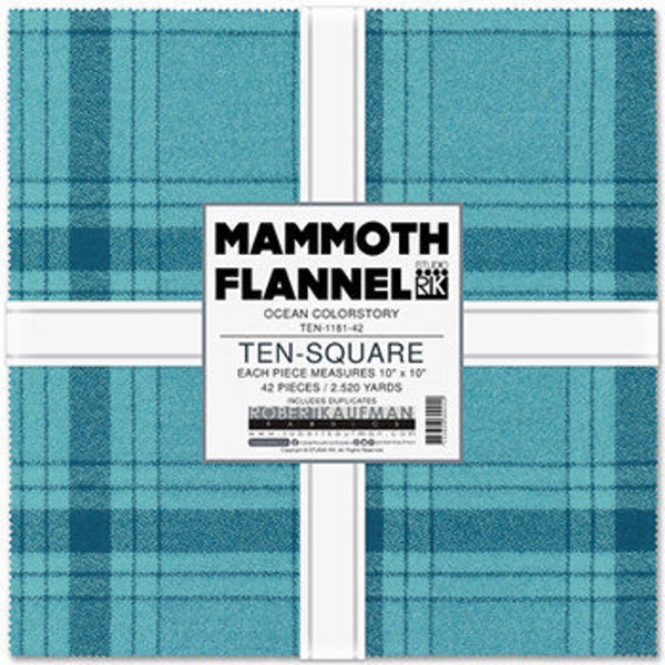 Mammoth Flannel - Ocean Layer Cake Bundle 42pc/bundle - By Studio RK for Robert Kaufman - Sold By The Bundle - In Stock Ships Today