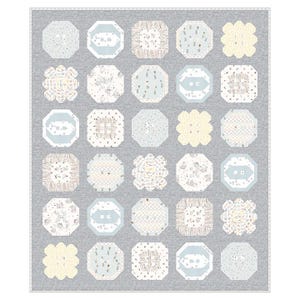Cotton-tale - 53.5&quot; x 65.5&quot; Buttoned Up Quilt Kit - By Bernadett Urbanovics For FIGO Fabrics - Sold By The Kit - In Stock, Ships Today
