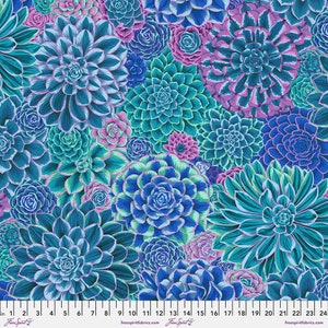 Kaffe Collective August 2022 - Blue House Leeks - By Kaffe Fassett For Free Spirit Fabrics - Sold By Yard - In Stock! Ships Today