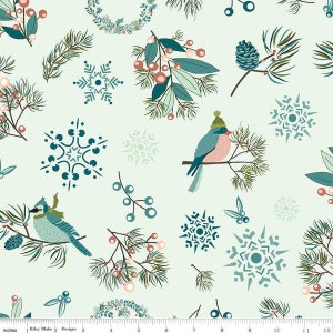 Arrival Of Winter - Mist - Por Sandy Gervais para Riley Blake Designs - Vendido por metro contínuo - Em estoque Envio hoje