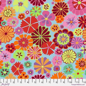 Kaffe Collective August 2024 - Pink Folk Flower - By Kaffe Fassett For Free Spirit Fabrics - Sold By The Yard - In Stock Ships Today