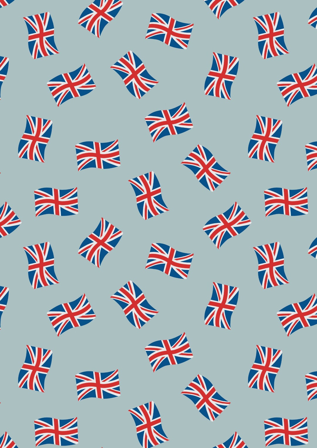 Jubilee Light Blue Union Jack Flag by Lewis and Irene Etsy