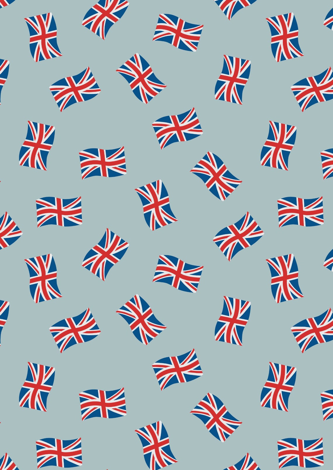 Jubilee Light Blue Union Jack Flag by Lewis and Irene Etsy