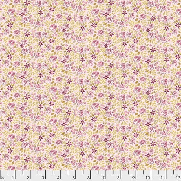 Adelaide Grove - Ochre Canberra Rose - Dena Designs For Freespirit Fabrics - Sold by the Yard and Cut Continuous - In Stock and Ships Today