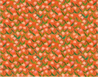 Von Hand - Coral Flowerbed - Von Heather Ross Für Windham Fabrics - Verkauft von Kontinuierlich Yard - Auf Lager wird heute versandt