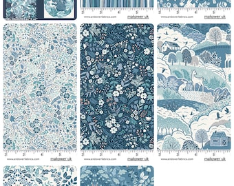 Foxwood - Curated Fat Quarter 8pc/bundle - By Makower UK - Sold By The Bundle - In Stock And Ships Today