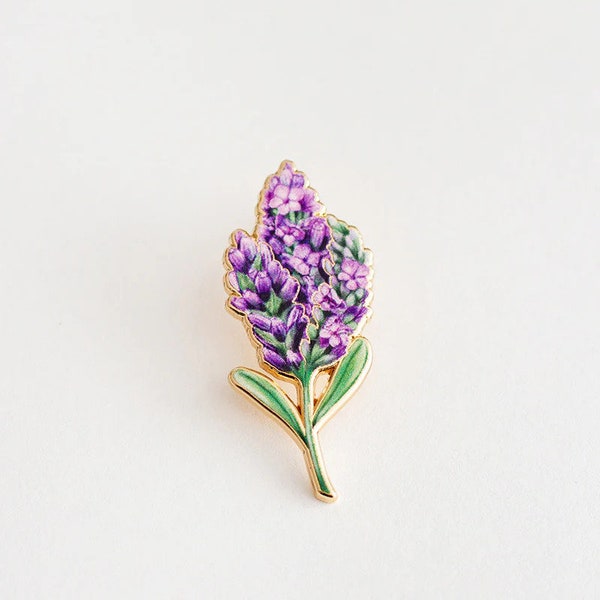 Enamel Pin - Lavender V2 - By The Gray Muse  - In Stock And Ships Today!