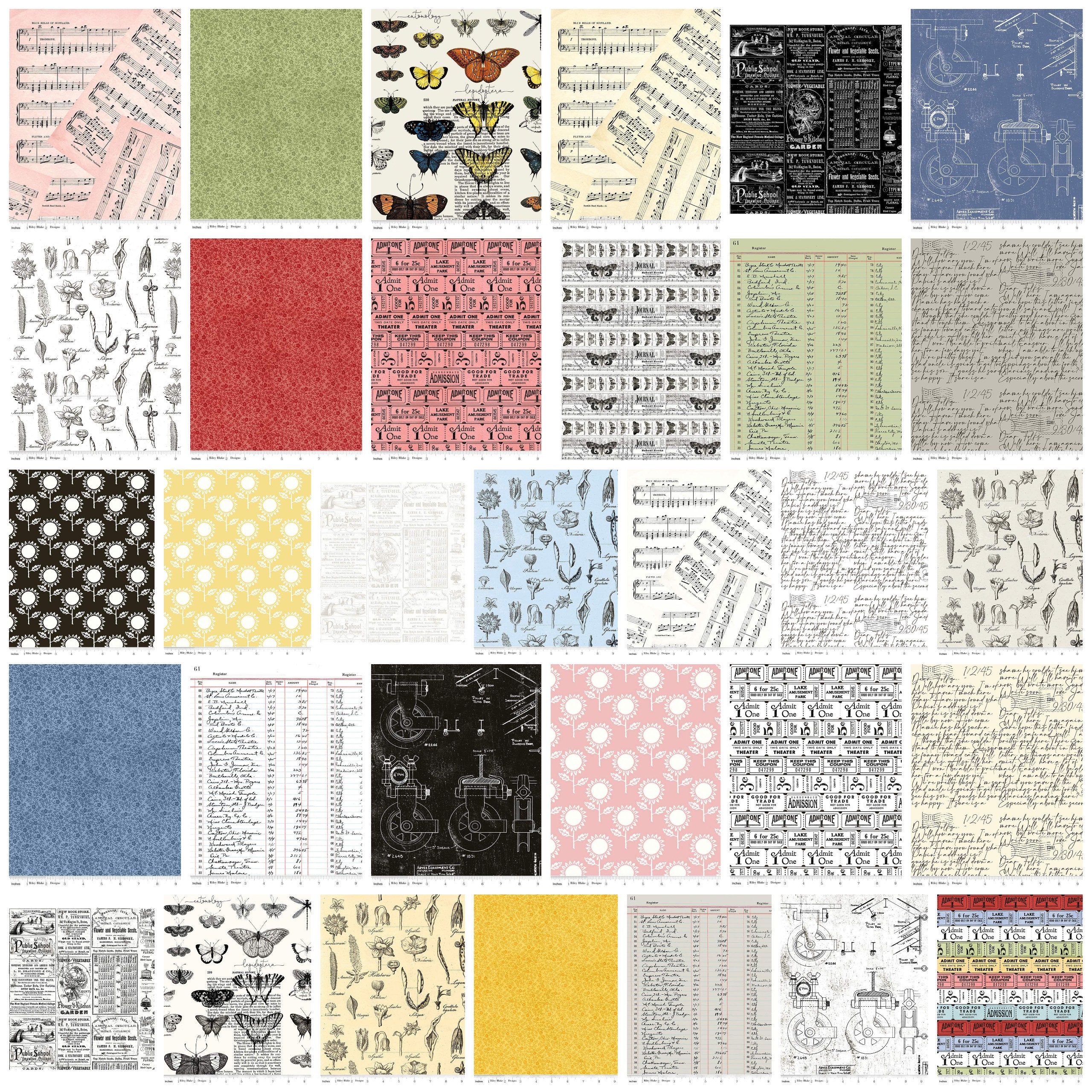 Riley Blake - Beautiful Day Fat Quarter Bundle 20 pcs Archived Product -  Quilt in a Day / Quilting Fabric