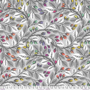 Graywork 108&quot; Quilt Back - Fog Best Buds - By Tula Pink For FreeSpirit Fabrics - Sold By The Yard - Preorder For October 2025 Delivery