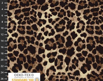 Viscose Woven 63" - Leopard - By Light & Lush For Stof Fabrics - Sold by the Yard Cut Continuous - In Stock And Ships Today