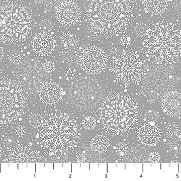 Peace on Earth White Snowflakes 108 Wide Yardage, SKU# WB14207-WHITE