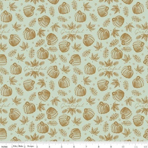 Shades Of Autumn - Metallic Tea Green Icons - By My Mind&#39;s Eye For Riley Blake Designs - Sold By Continuous Yard - In Stock and Ships Today