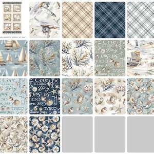 Coastal Escape - Utvald Fat Quarter 17 st/paket - Av Nicole DeCamp för Benartex Fabrics - Säljs i paket - I lager och skickas idag