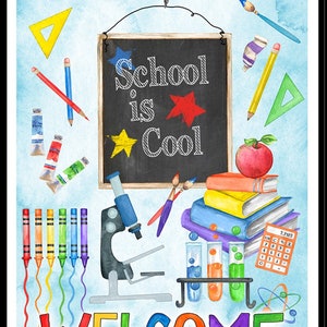 School Is Cool - 24&quot; Panel - By Nancy Mink For Wilmington Prints - Sold By The Panel - In Stock And Ships Today