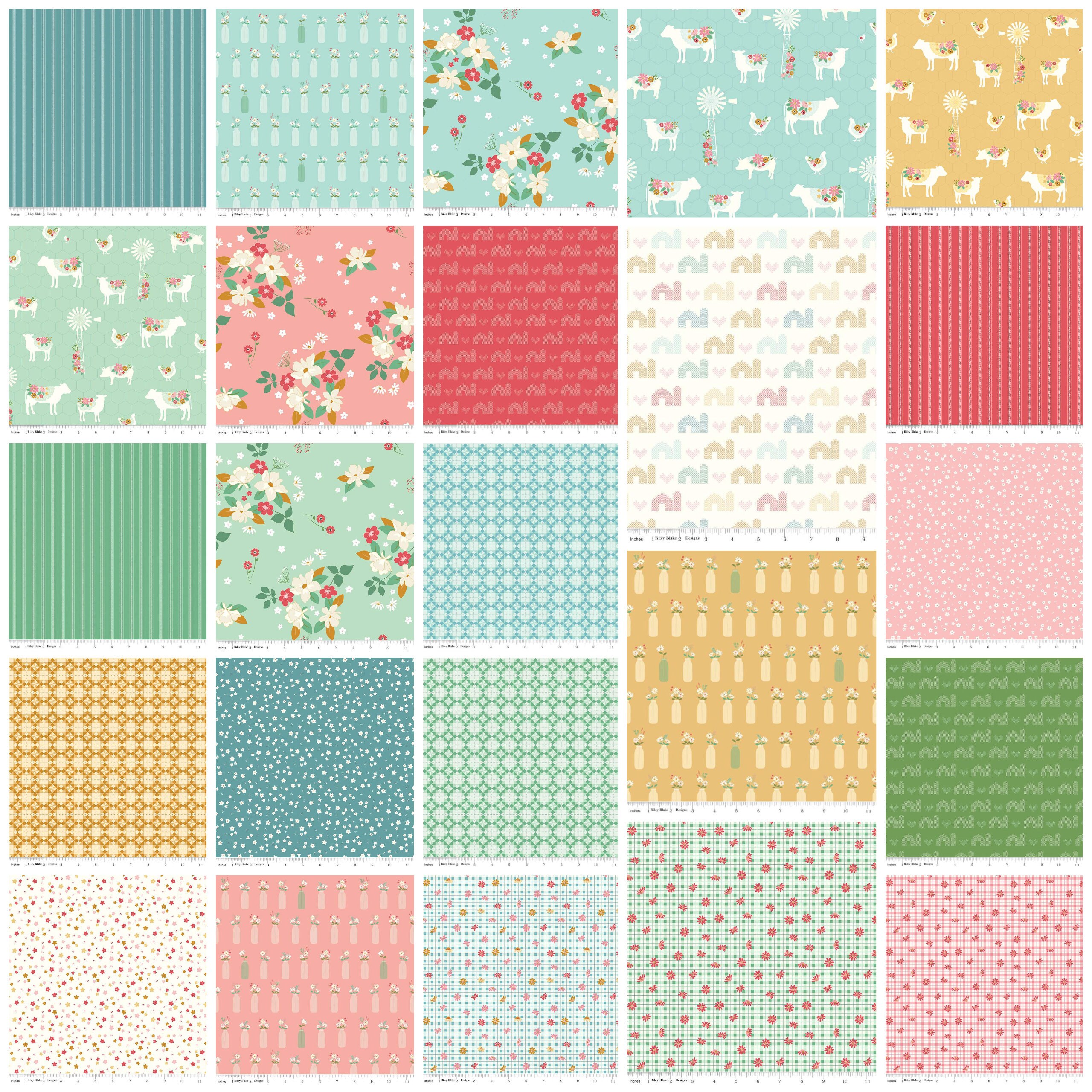 Sweet Acres Fat Quarter Bundle by Beverly McCullough for Riley Blake D –  LouLou's Fabric Shop