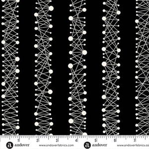 40 - Beetlegiuce Super String Theory - door Giucy Giuce For Andover Fabrics - Op maat verkocht - Op voorraad, vandaag verzonden