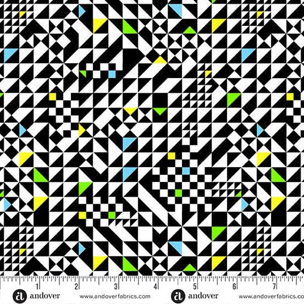 Prismatic - Cosmic Check It - By Libs Elliott For Andover Fabrics - Sold By The Continuous Yard - In Stock Ships Today