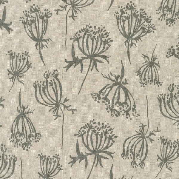 Riverbend Linen - Flax Sprigs - By Anna Graham For Robert Kaufman Fabrics - Sold by the Yard and Cut Continuous - In Stock Ships Today