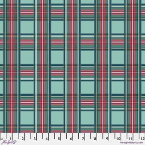Cabane de Noël - Tartan Tradition - Par Mia Charro pour les tissus FreeSpirit - Vendu par mètre continu - En stock. Expédié aujourd'hui