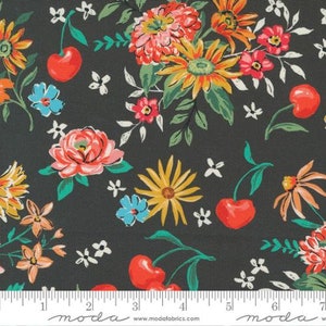 Julia - Granite Cherry - By Crystal Manning For Moda Fabrics - Sold By The Continuous Yard - In Stock Ships Today