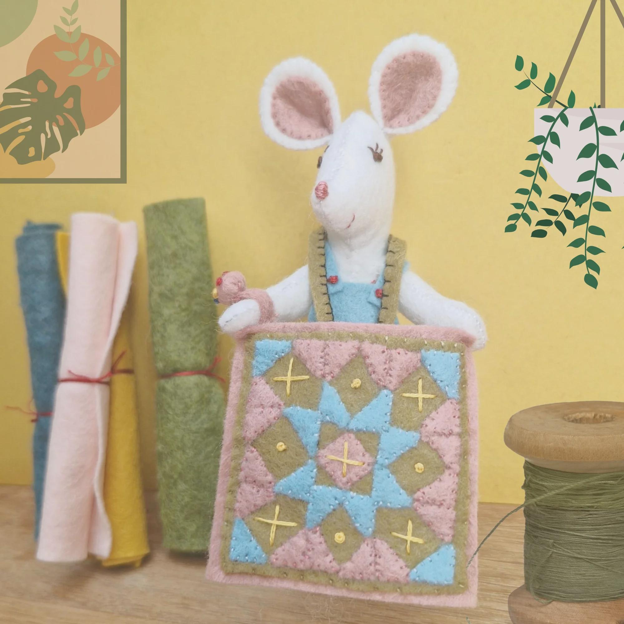 37 Fabulous Felt Crafts For Kids: Simple and Budget-Friendly 18 Felt Craft Kit - Little Mouse Makes A Quilt - By Corinne Lapierre -…