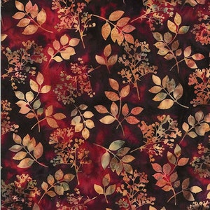 Bali Batiks - Mixed Foliage Harvest - By Hoffman Fabrics - Sold by the Yard And Cut Continuous - In Stock And Ships Today