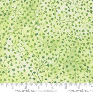 Sunshine Blue Skies - Spring Green Fine Fellow - By Create Joy Project For Moda Fabrics - Sold By The Continuous Yard - Ships Today