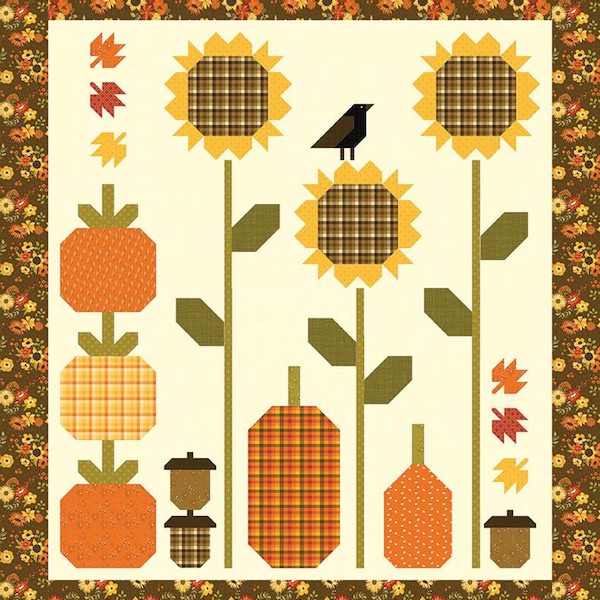 Fall's in Town - 75" x 82" Feels Like Fall - By Sandy Gervais For Riley Blake Designs - Sold By The Kit - In Stock Ships Today