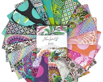 Roar! - Charm Pack 42pc/bundle - By Tula Pink For FreeSpirit Fabrics - Sold By The Bundle -  In Stock And Ships Today!