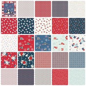 Sweet Freedom Metallic - Fat Quarter 25pc/bundle - By Beverly McCullough For Riley Blake Designs - Sold By The Bundle - In Stock Ships Today
