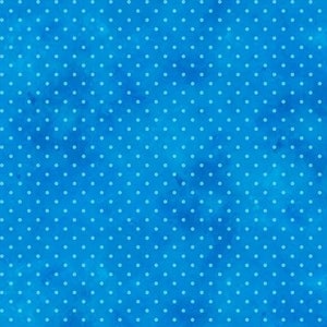 Peut inclure: Un tissu bleu vif avec un motif à pois. Le tissu présente un effet aquarelle, avec des nuances de bleu plus claires et plus foncées créant un aspect texturé. De petits points blancs espacés uniformément couvrent la surface.