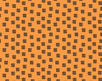 Mad Masquerade - Orange Checkered Past - Par J Wecker Frisch pour Riley Blake Designs - Vendu par Continuous Yard - En stock et expédié aujourd’hui