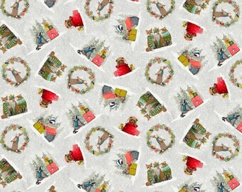 Holly Woods - Pearl Critter Vignette - av Cathy Walters för Studio E Fabrics - Säljs per gård - Skickas idag