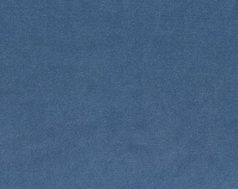 Avalana-Knit Velour 59" - Country Blue - By Stof Fabrics - Sold by the Yard Cut Continuous - In Stock Ships Today
