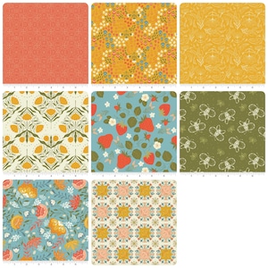 Sunkissed - Fat Quarter 8pc/bundle - By Amicreative For Phoebe Fabrics - Sold By The Bundle - Ships Today