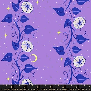 Glow Garden - Amethyst Moon Vines - By Sarah Watts For Ruby Star Society - Sold By The Continuous Yard - In Stock Ships Today
