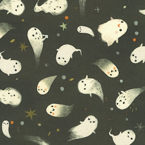 Pumpkin Pals - Nebelgeister - Von Kathryn Selbert Für Robert Kaufman Fabrics - Verkauft im Kontinuierlichen Yard - Vorrätig und wird heute versendet