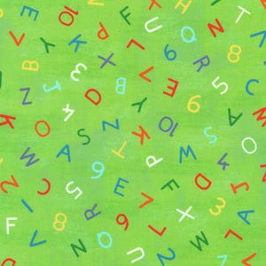 Fun-2-3 - Letras Lima - De Louise Anglicas para Robert Kaufman Fabrics - Venta por yarda continua - Disponible y envío hoy