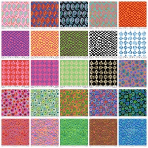 Kaffe Collective August 2024 - Fat Quarter 66pc/bundle - By Kaffe Fassett For Free Spirit Fabrics - Sold By The Bundle - Ships Today